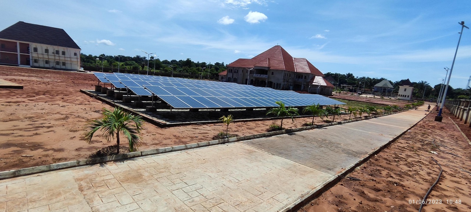 96kWp standalone off-grid solar system at residential facility — view 2