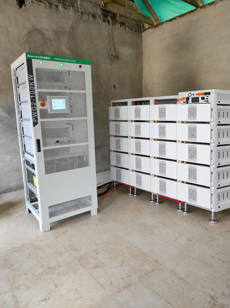 96kWp standalone off-grid solar system at residential facility — view 4