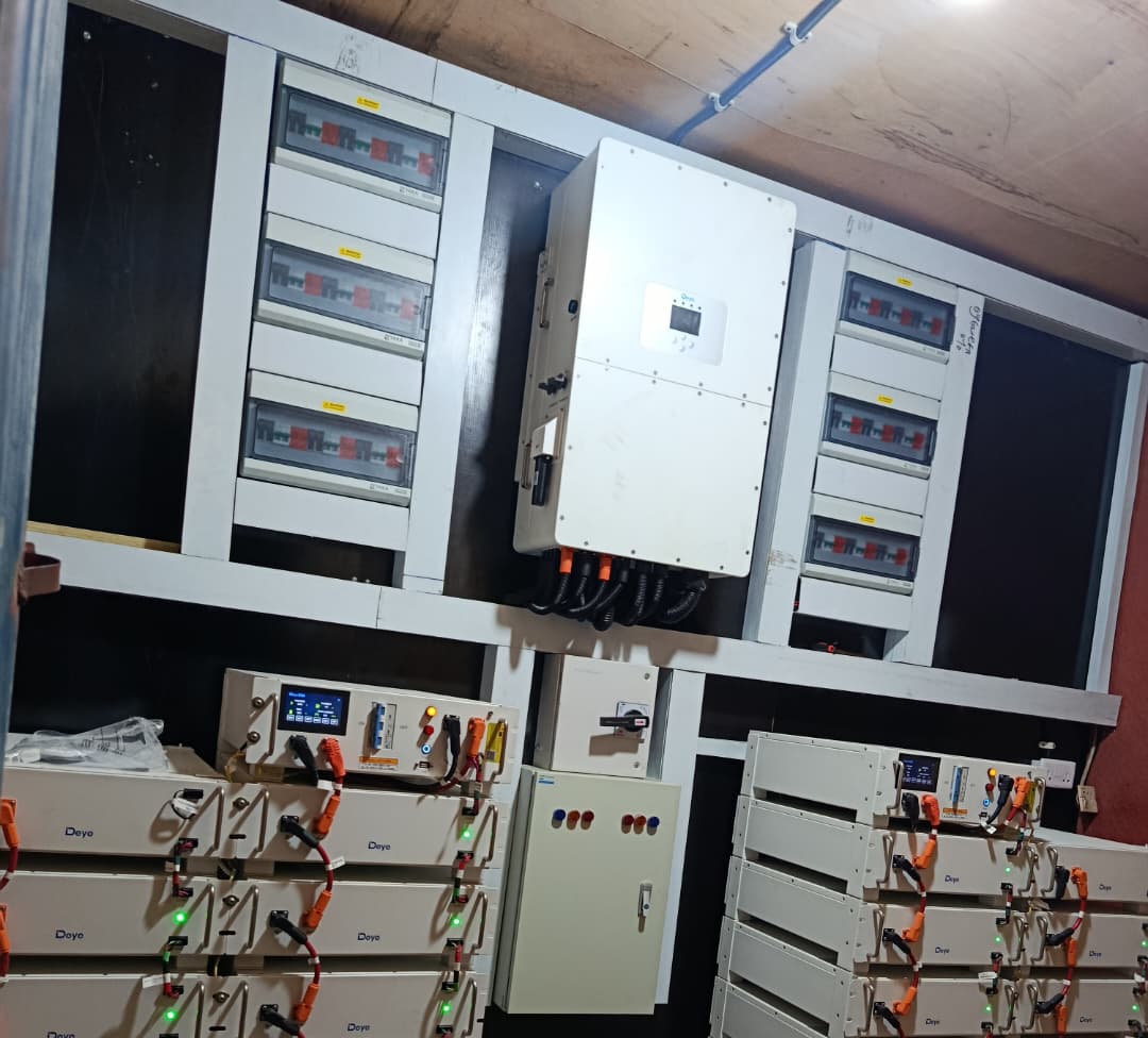 88kWp standalone off-grid solar at construction stone yard — view 5