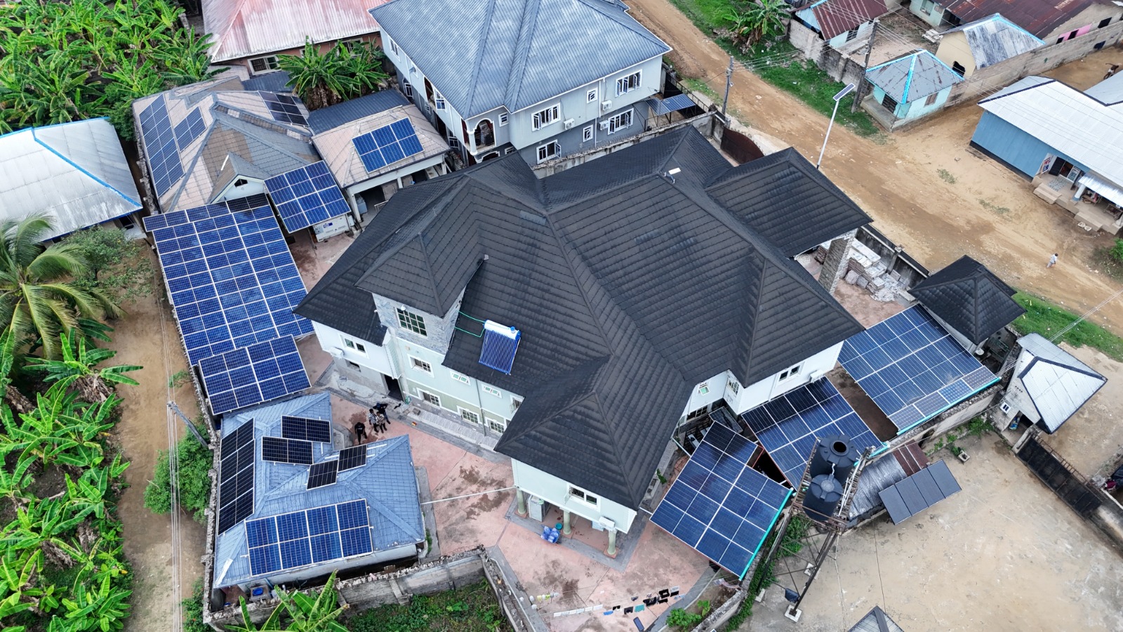 66kWp standalone off-grid solar at commercial cold storage facility — view 1